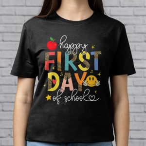 Happy First Day Of School Leopard Back To School Teacher T Shirt 6 1