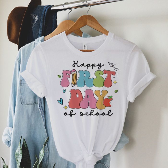 Happy First Day Of School Shirt Teachers Kids Back To School T Shirt 1 8