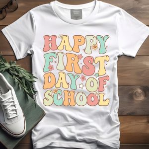 Happy First Day Of School Shirt Teachers Kids Back To School T-Shirt 2
