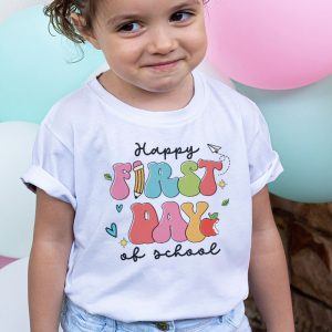 Happy First Day Of School Shirt Teachers Kids Back To School T Shirt 2 8