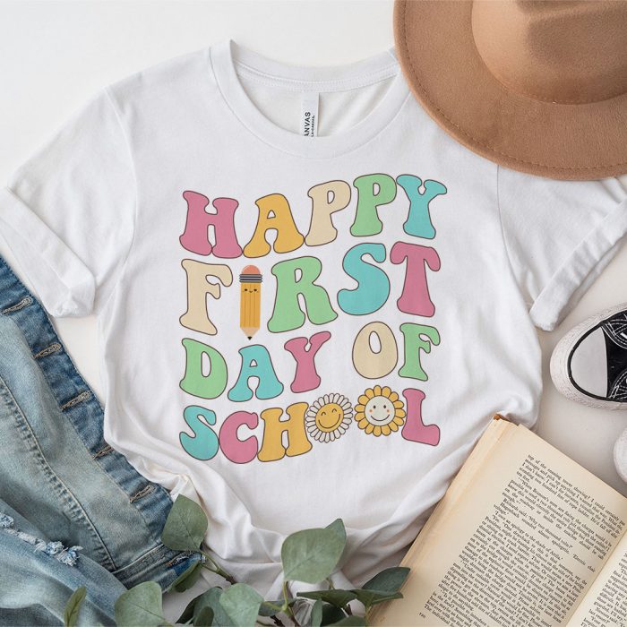 Happy First Day Of School Shirt Teachers Kids Back To School T Shirt 3 10