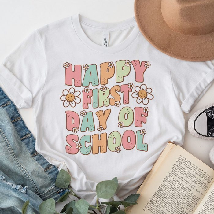 Happy First Day Of School Shirt Teachers Kids Back To School T Shirt 3 11