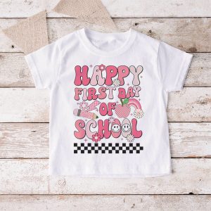 Happy First Day Of School Shirt Teachers Kids Back To School T Shirt 4 8