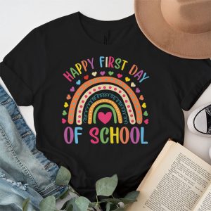 Happy First Day of School Rainbow Teacher Back To School Kid T Shirt 1 2