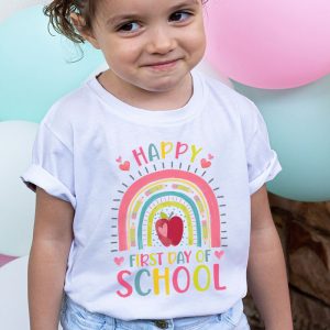 Happy First Day of School Rainbow Teacher Back To School Kid T Shirt 3 2