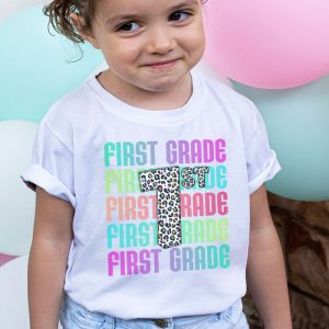 Hello 1st Grade Leopard Back To School Teacher Student Kids T Shirt 2 1