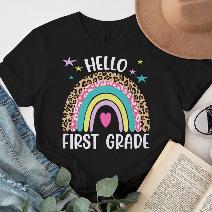 Hello 1st Grade Rainbow Back To School Teacher Student T Shirt B 3