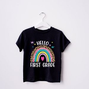 Hello 1st Grade Rainbow Back To School Teacher Student T Shirt B 4