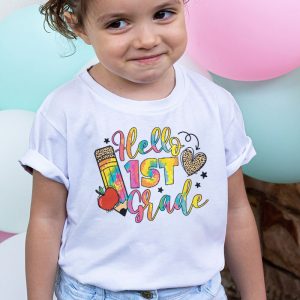 Hello 1st Grade Teachers Students Tie Dye Back To School T Shirt 6