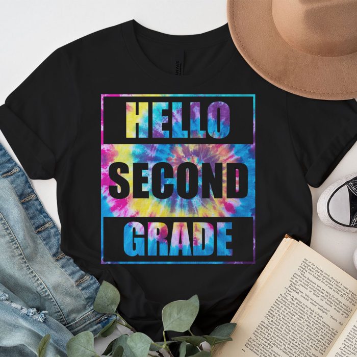 Hello 2ND Grade Teachers Students Tie Dye Back To School T Shirt 7 1