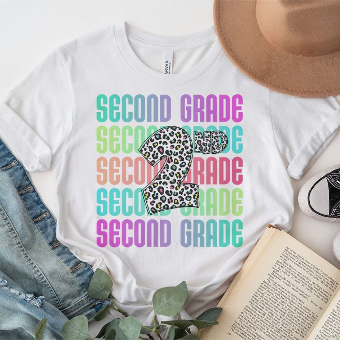 Hello 2nd Grade Leopard Back To School Teacher Student Kids T Shirt 3 1