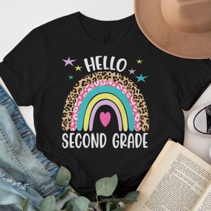 Hello 2nd Grade Rainbow Back To School Teacher Student T Shirt B 3