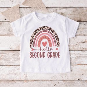 Hello 2nd Grade Rainbow Back To School Teacher Student T Shirt a 4