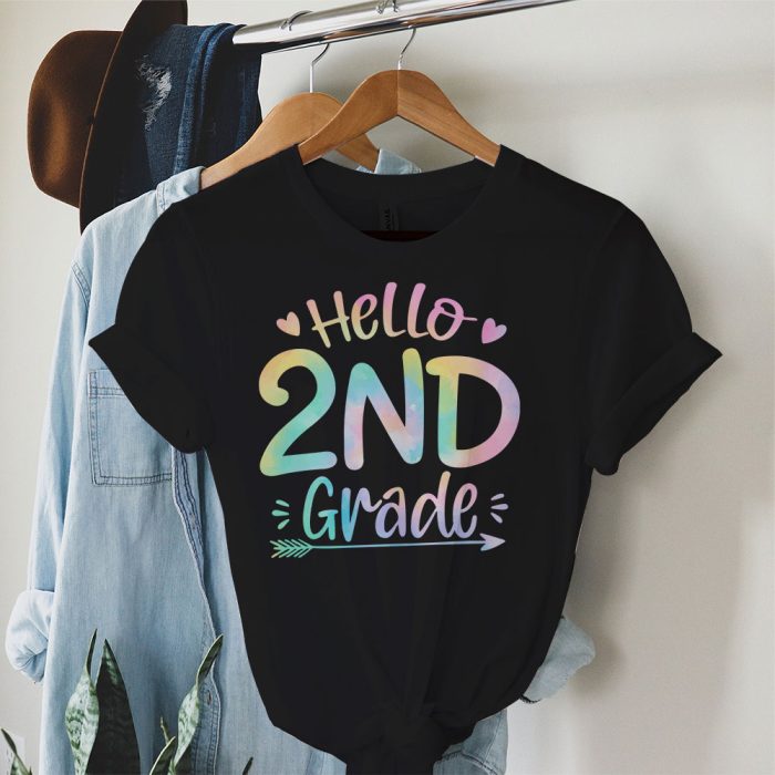 Hello 2nd Grade Teachers Students Tie Dye Back To School T-Shirt