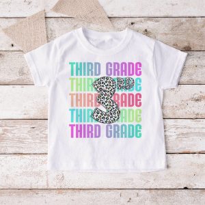 Hello 3rd Grade Leopard Back To School Teacher Student Kids T Shirt 4 1