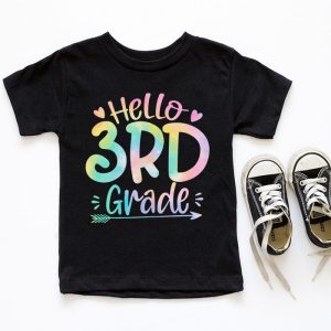 Hello 3rd Grade Teachers Students Tie Dye Back To School T Shirt 10