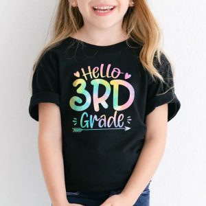 Hello 3rd Grade Teachers Students Tie Dye Back To School T Shirt 2