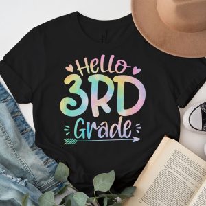 Hello 3rd Grade Teachers Students Tie Dye Back To School T Shirt 7