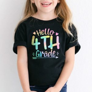 Hello 4th Grade Teachers Students Tie Dye Back To School T Shirt 2