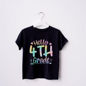 Hello 4th Grade Teachers Students Tie Dye Back To School T Shirt 8