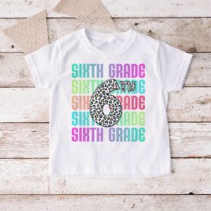 Hello 6th Grade Leopard Back To School Teacher Student Kids T Shirt 4 1