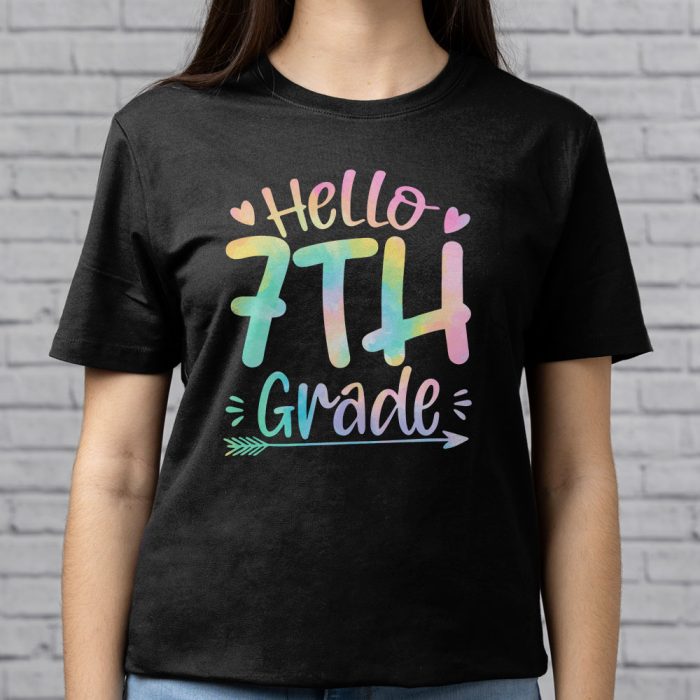 Hello 7th Grade Teachers Students Tie Dye Back To School T Shirt 9