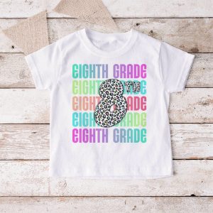 Hello 8th Grade Leopard Back To School Teacher Student Kids T Shirt 4 1