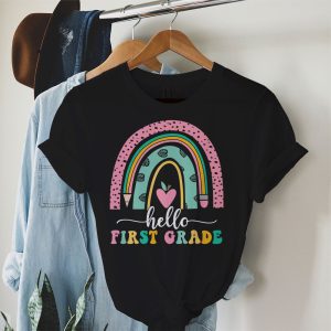 Hello First Grade Rainbow Back To School Teacher Student T-Shirt