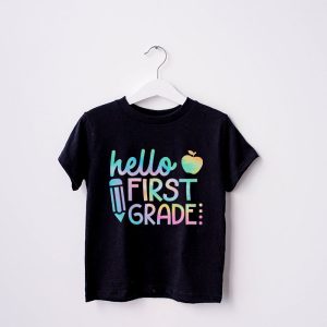 Hello First Grade Tie Dye Teachers Kids Back to School T Shirt c 7