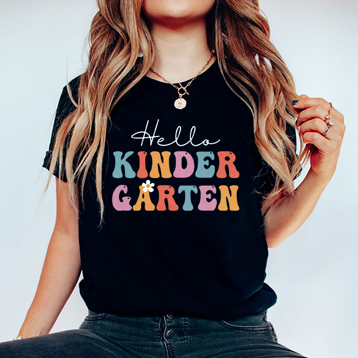 Hello-Kindergarten-Back-To-School-Groovy-Teacher-Student-T-Shirt-1-1-3 Hello Kindergarten Back To School Groovy Teacher Student T Shirt 1 1 3