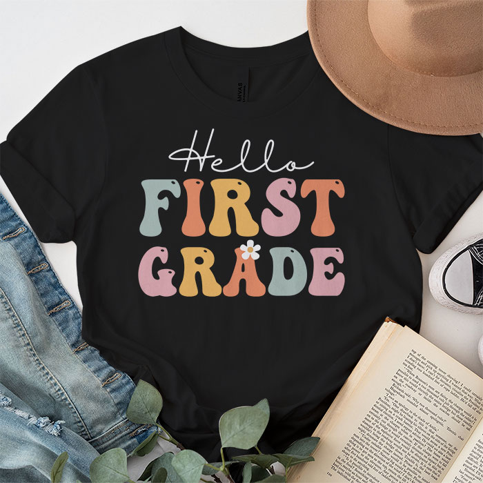 Hello-Kindergarten-Back-To-School-Groovy-Teacher-Student-T-Shirt-1-3-1 Hello Kindergarten Back To School Groovy Teacher Student T Shirt 1 3 1