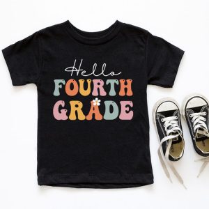 Hello Kindergarten Back To School Groovy Teacher Student T Shirt 1 6 4