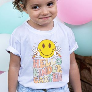 Hello Kindergarten Back To School Special Groovy Teacher Student T-Shirt 2 2 Hello Kindergarten Back To School Groovy Teacher Student T Shirt 2 1 2