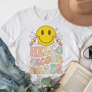 Hello 2nd Grade Back To School Special Groovy Teacher Student T-Shirt 2 3 Hello Kindergarten Back To School Groovy Teacher Student T Shirt 2 4 3