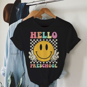 Hello Preschool Back To School Special Groovy Teacher Student T-Shirt 1 2 Hello Kindergarten Back To School Groovy Teacher Student T Shirt 4 1 2
