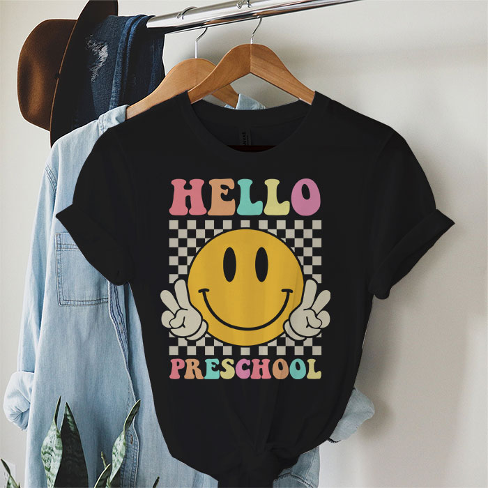 Hello-Kindergarten-Back-To-School-Groovy-Teacher-Student-T-Shirt-4-1-2 Hello Kindergarten Back To School Groovy Teacher Student T Shirt 4 1 2
