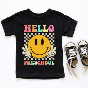 Hello Preschool Back To School Special Groovy Teacher Student T-Shirt 1 4 Hello Kindergarten Back To School Groovy Teacher Student T Shirt 4 1 4