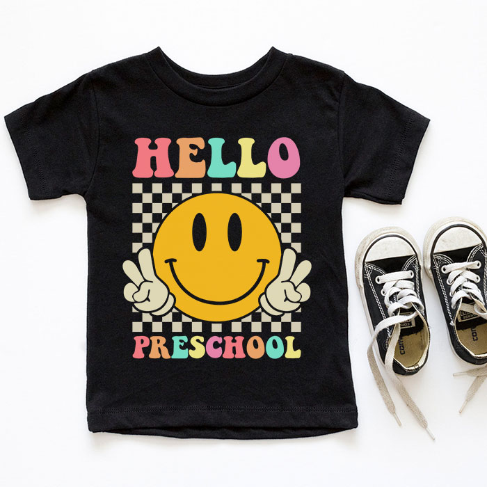 Hello-Kindergarten-Back-To-School-Groovy-Teacher-Student-T-Shirt-4-1-4 Hello Kindergarten Back To School Groovy Teacher Student T Shirt 4 1 4