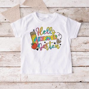 Hello Kindergarten Grade Teachers Students Tie Dye Back To School T Shirt 10 3