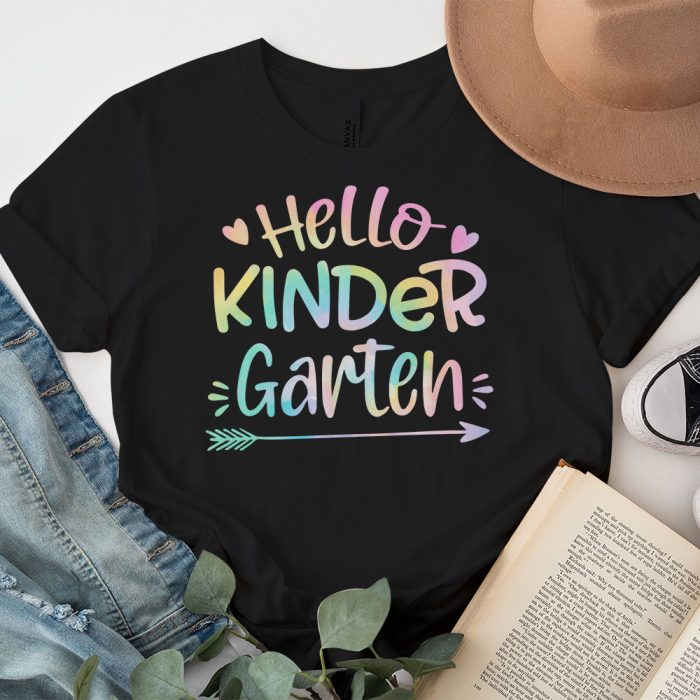 Hello Kindergarten Grade Teachers Students Tie Dye Back To School T Shirt 7