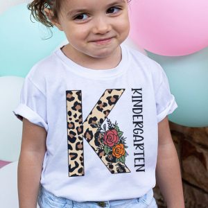 Hello Kindergarten Leopard Back To School Teacher Student Kids T Shirt 2