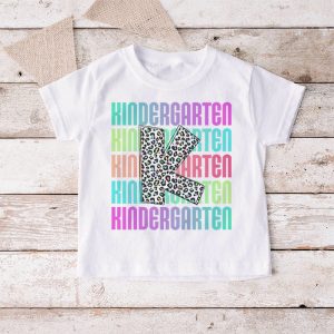 Hello Kindergarten Leopard Back To School Teacher Student Kids T Shirt 4 1