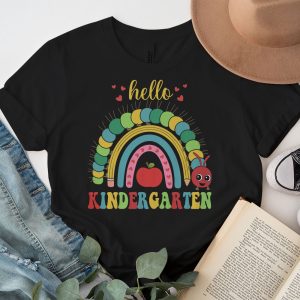 Hello Kindergarten Rainbow Back To School Teacher Student T Shirt d 3