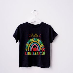 Hello Kindergarten Rainbow Back To School Teacher Student T Shirt d 4