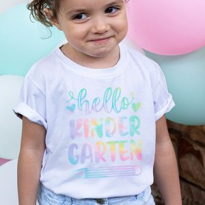 Hello Kindergarten Tie Dye Teachers Kids Back to School T Shirt 5