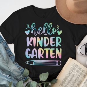 Hello Kindergarten Tie Dye Teachers Kids Back to School T Shirt 6