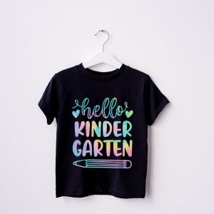 Hello Kindergarten Tie Dye Teachers Kids Back to School T Shirt 7