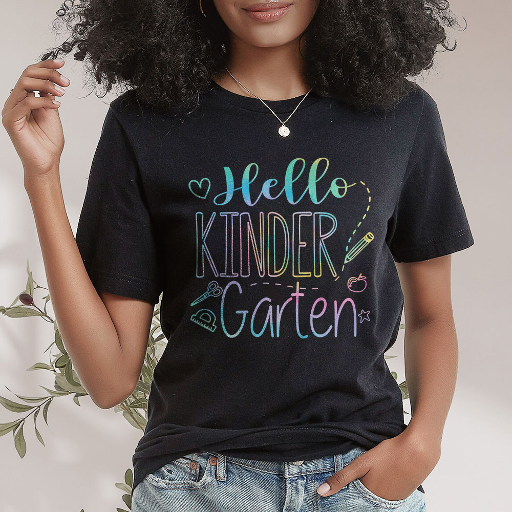Hello-Kindergarten-Tie-Dye-Teachers-Kids-Back-to-School-T-Shirt-b-2 Hello Kindergarten Tie Dye Teachers Kids Back to School T Shirt b 2