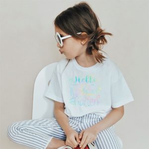 First Day Of School Hello Kindergarten Teachers Kids T-Shirt 3 3 Hello Kindergarten Tie Dye Teachers Kids Back to School T Shirt b 3