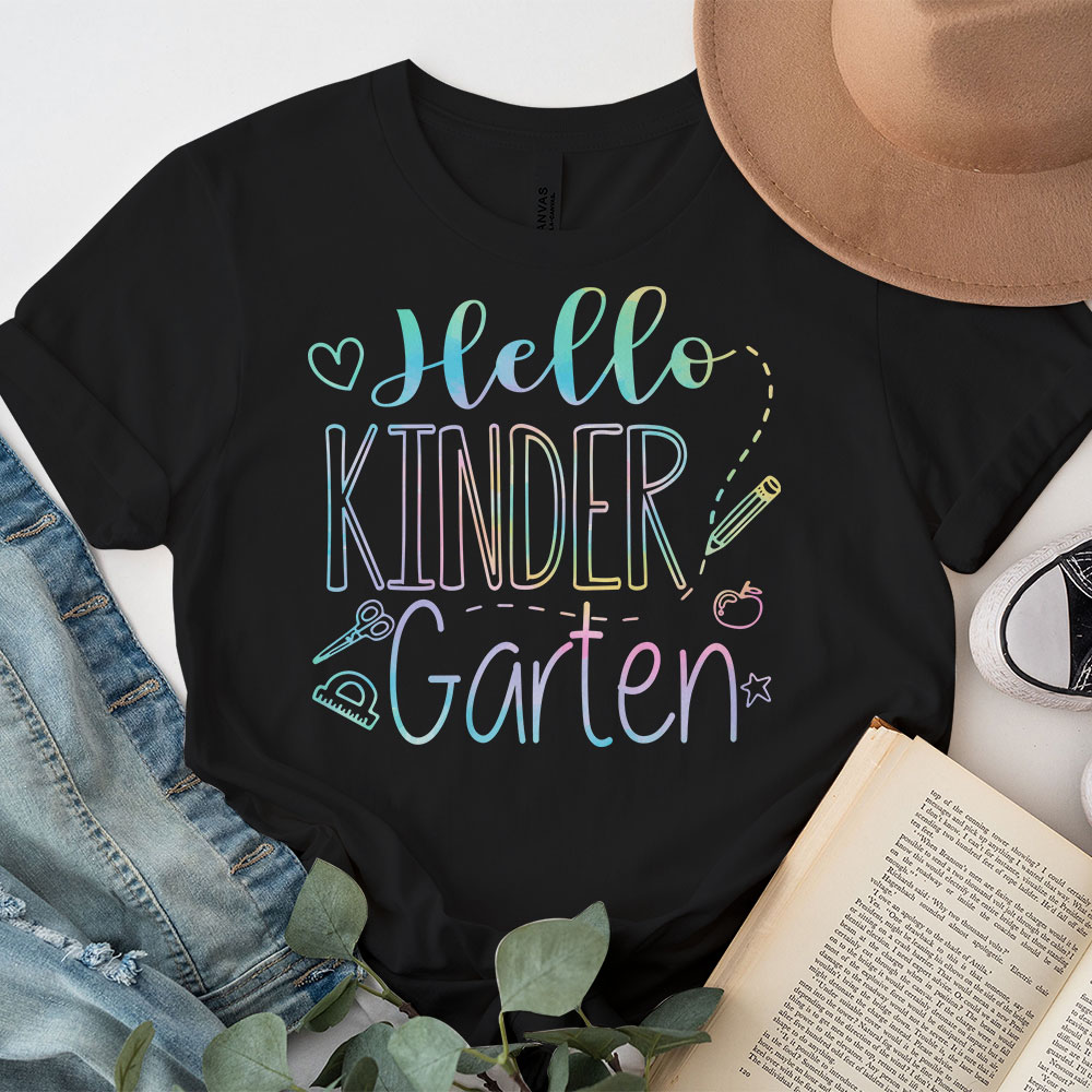 Hello-Kindergarten-Tie-Dye-Teachers-Kids-Back-to-School-T-Shirt-b-6 Hello Kindergarten Tie Dye Teachers Kids Back to School T Shirt b 6
